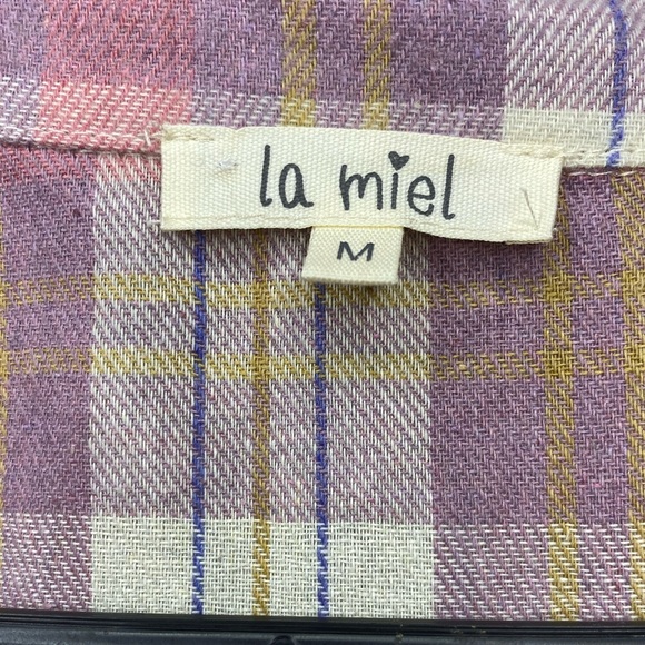 La Miel plaid oversized shacket. Size medium - Picture 2 of 7